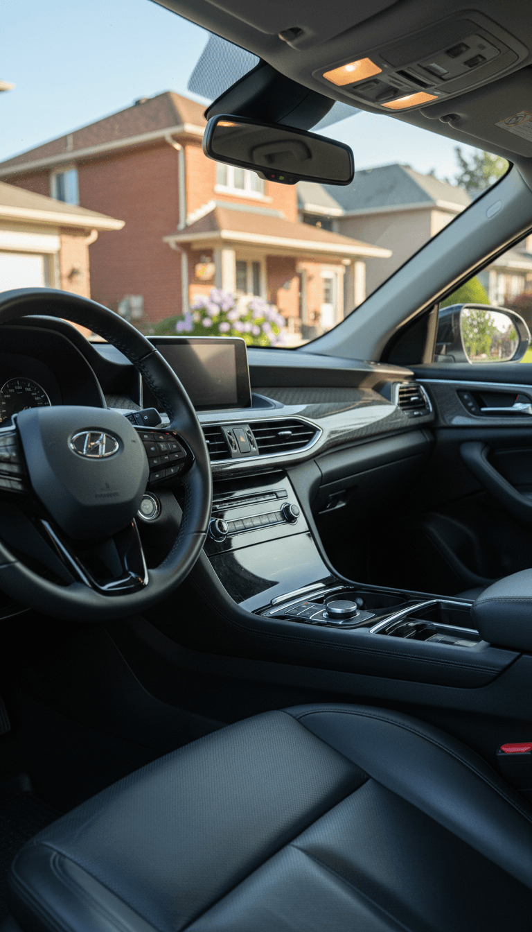 Spotless car interior after detailing in Toronto